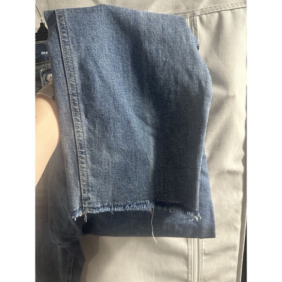 Old Navy Blue Sky-Hi Straight Raw Hem Button Fly High Rise Jeans Women's Size 16 - Picture 5 of 7